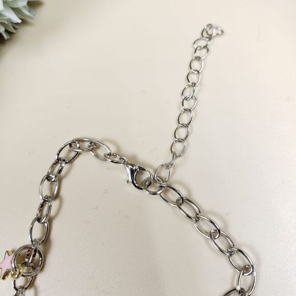 Brand New Sanrio Hello Kitty Silver Bracelet With Pink Star #1 - Picture 5 of 6